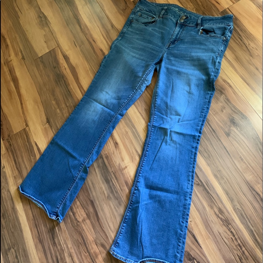 AE super stretch flare leg jeans (kick boot)
